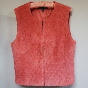 Revue Sleeveless Leather Quilted Vest